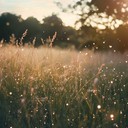 calming glittering meadow walk with celestial gentle tones.