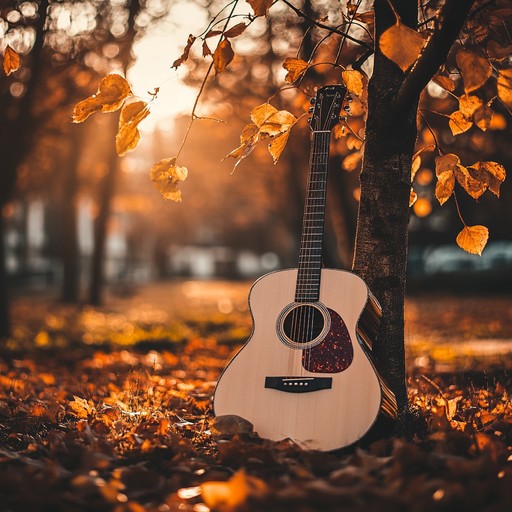 An evocative composition combining smooth acoustic guitar and subtle strings to paint serene imagery of gentle autumn breeze