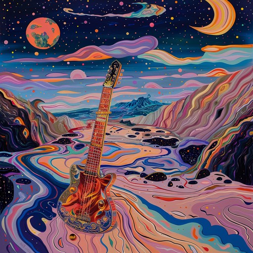 A grand journey through ethereal soundscapes, interwoven with complex melodies and harmonies. This song uses the sitar to create an otherworldly experience, blending traditional sounds with modern psychedelic effects. The dynamic range captures the listener’s attention, moving from serene passages to crescendos of cosmic proportions.