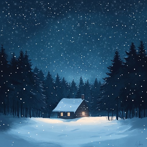 A soothing instrumental lullaby featuring delicate harmonies that capture the festive spirit of a tranquil winter night, inviting listeners into a world of drifting snowflakes and warm hearths.