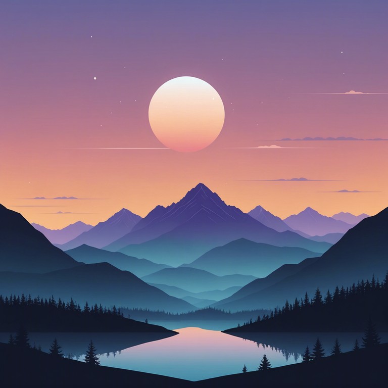 A calming instrumental piece featuring a smooth electric guitar melody that emulates the tranquil vibe of twilight settling over a rugged mountain range. This track combines warm, ambient strums and a gentle rhythm that invites listeners to experience a moment of peace and introspection.