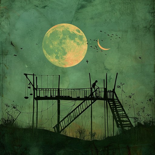 Step into a playground bathed in moonlight, where every shadow hides a story, and every gentle xylophone note beckons curiosity. This piece brings together the familiar warmth of nursery rhymes with an undertone of mystery, creating an enchanting yet slightly eerie auditory journey.