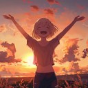 bright and upbeat instrumental for cheerful anime scenes