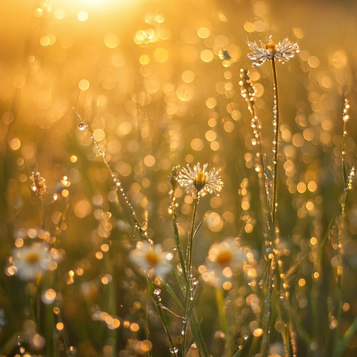 Imagine an inspiring journey set to music, traversing a sunlit meadow where every sound encapsulates joy and renewal. The piano, leading with its brilliance, combined with orchestral strings and woodwinds, paints an emotional landscape of hope and happiness.