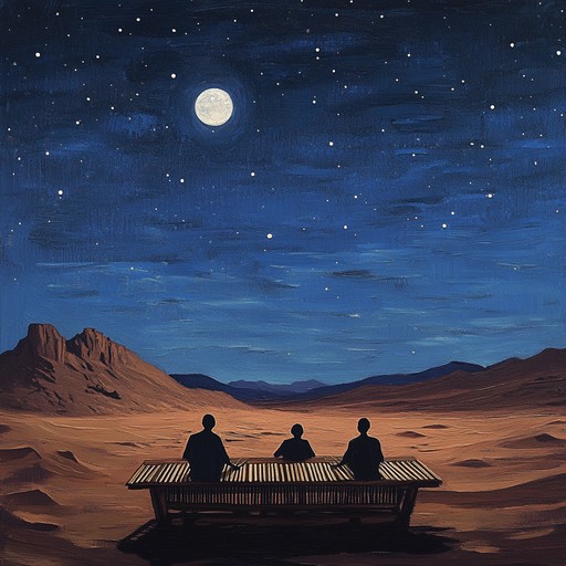 Immerse yourself in a mystical, hypnotic mambo infused with the allure of a desert evening. Enigmatic rhythms and sultry soundscapes create an otherworldly journey under the stars.