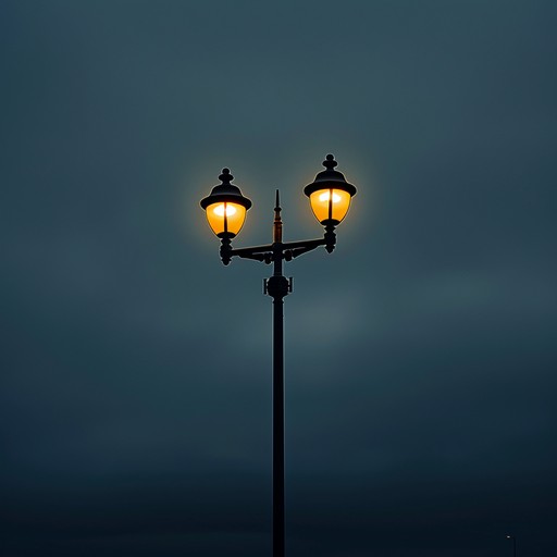 A haunting and atmospheric instrumental piece featuring a solo saxophone playing a melodic and melancholic tune. The song evokes the image of a lonely wanderer walking down a deserted city street at night, with only the flickering glow of streetlamps for company. The saxophone melody is slow, sad and introspective, conveying a sense of isolation and longing.