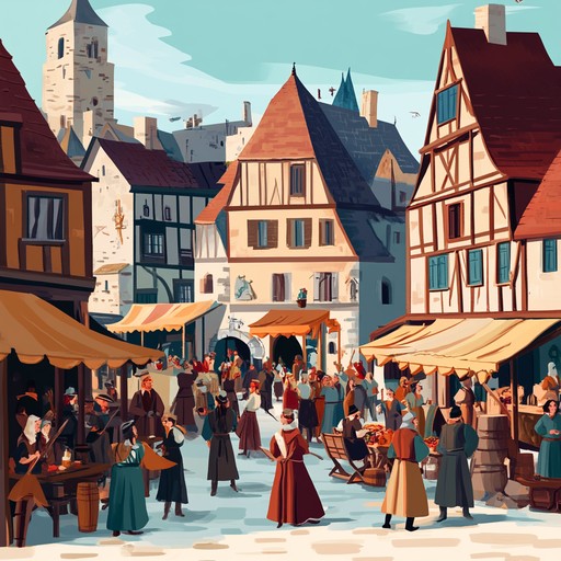 Imagine a medieval market alive with music and lighthearted chatter. The strumming of the lute fills the air, setting a joyful atmosphere perfect for wandering through market stalls.