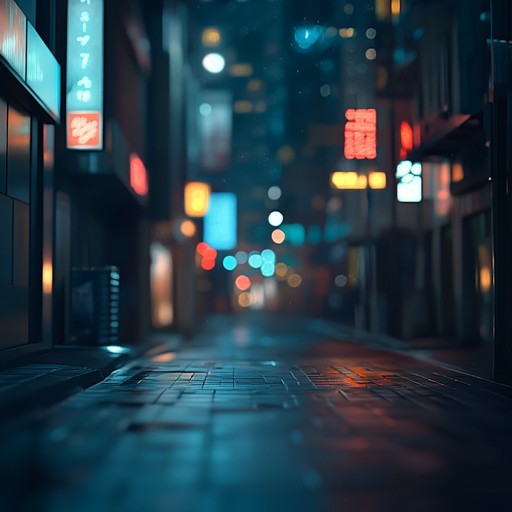 An instrumental lounge piece blending soothing melodies with restless undertones, evoking the feeling of unease while wandering city streets illuminated by neon lights.