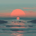 gentle ocean waves with calming, reflective instrumental tones