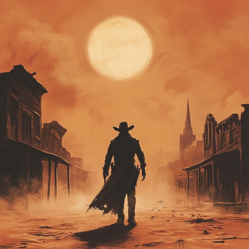 Immerse yourself in the gritty ambiance of a high stakes standoff in a dusty wild west town. Sharp guitar riffs and rhythmic percussion drive the tension, evoking images of a lone gunslinger facing his nemesis. The music alternates between moments of eerie calm and explosive action, capturing the essence of a final, thrilling gunfight at high noon.