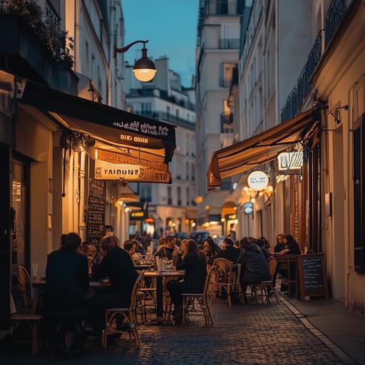 Envision a stylish rooftop bar in paris during a balmy summer night. The smooth piano plays a refined melody, complemented by soothing strings and subtle percussion. This serene scene is ideal for relaxation and contemplation, immersed in the city's timeless elegance.