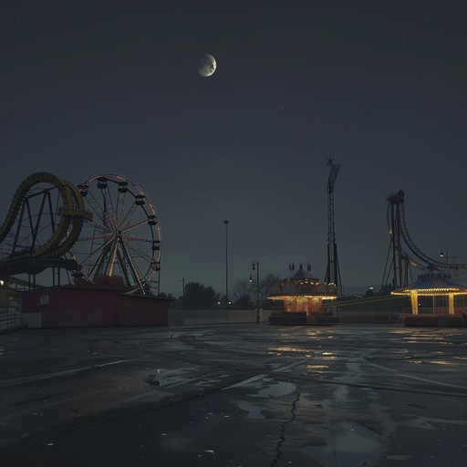 This unsettling piece conjures visions of a deserted carnival at midnight. Utilizing a warped calliope with sporadic unsettling chimes and laugh tracks, it creates a lingering feeling of being unwelcome, perfect for horror or thriller settings.