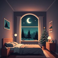 intimate festive melodies, gentle bedroom ambience