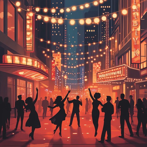 An energetic and uplifting instrumental piece that embodies the excitement and vibrancy of a night on broadway, featuring lively rhythms and catchy melodies that inspire dance and celebration.