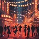 an upbeat instrumental capturing the joy of broadway's lively energy