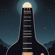 soothing blues guitar under the moonlight