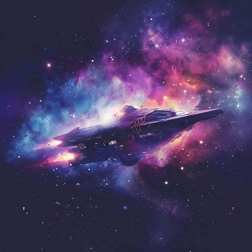 Experience an exhilarating journey through space with high tempo drum patterns and deep basslines, creating an intense and energetic atmosphere. Synths and sound effects add an otherworldly feel, perfect for envisioning interstellar travel.