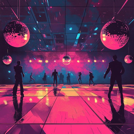 An instrumental disco funk track that combines spirited basslines, groovy guitar riffs, and vibrant brass sections, creating an energetic and infectious dance atmosphere reminiscent of 1970s dance floors.