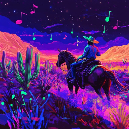 An instrumental journey through a vast desert landscape, combining traditional country elements like twangy guitars and harmonicas with psychedelic reverb, echo effects, and dreamy synthesizers. The song captures the sense of roaming through an otherworldly, hallucinogenic vision of the wild west.