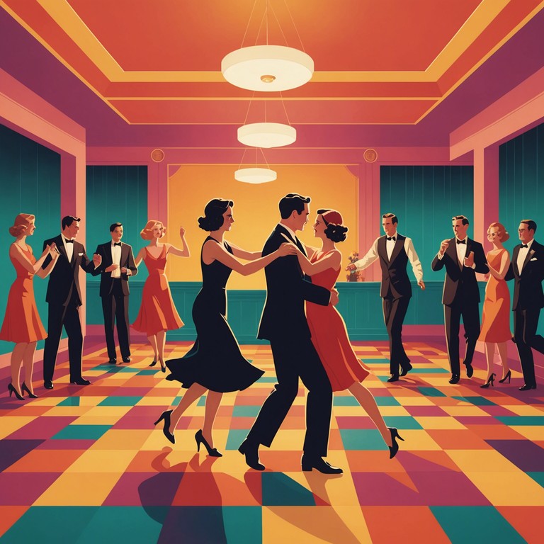 Recreate the glamour of 1930s dance halls with a contemporary twist that incorporates electronic grooves to enhance the classic swing beats, making it appealing for both traditional and modern listeners