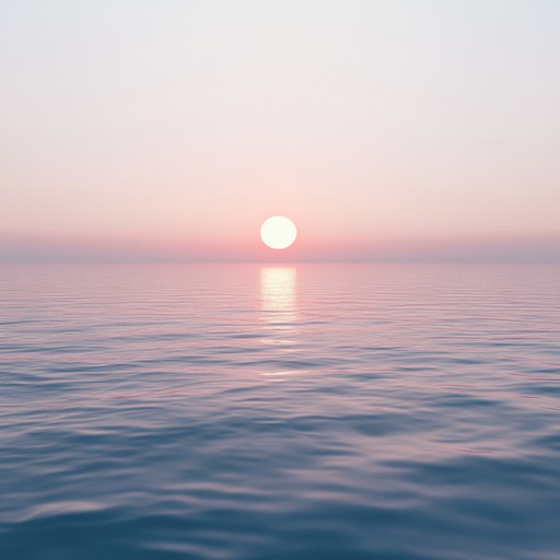 Gentle waves of airy synths create a soothing, uplifting soundscape that slowly evolves, capturing the essence of a hopeful dawn over tranquil waters, drawing listeners into a serene, peaceful world