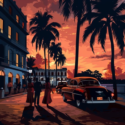 This energetic mambo instrumental transports listeners to the vibrant streets of havana, cuba. Featuring a dynamic brass section, syncopated piano montunos, and infectious percussion rhythms, this lively track captures the essence of a night out dancing in the city's famous clubs. The upbeat tempo and joyful melodies evoke images of colorful dancers, swirling skirts, and the carefree spirit of the mambo. Perfect for adding a touch of latin flair to any celebration or event