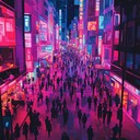 high energy beats inspired by vibrant neon cityscapes.