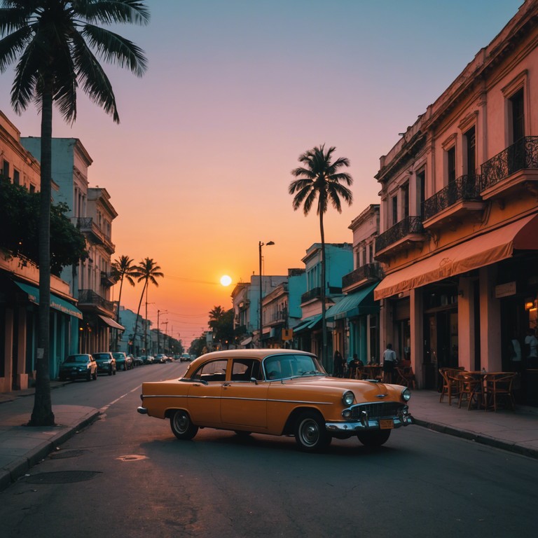 Imagine a soft sunset over old havana, with a gentle breeze carrying the scent of the sea and the distant sounds of bustling city life. This track captures the essence of a relaxed, romantic evening with a rhythmic blend of smooth jazz and sultry latin elements, perfect for a leisurely stroll or a quiet dinner by candlelight.