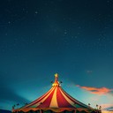 whimsical melodies in a theatrical, dreamlike circus setting