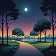 captivating serene vibe with urban night music