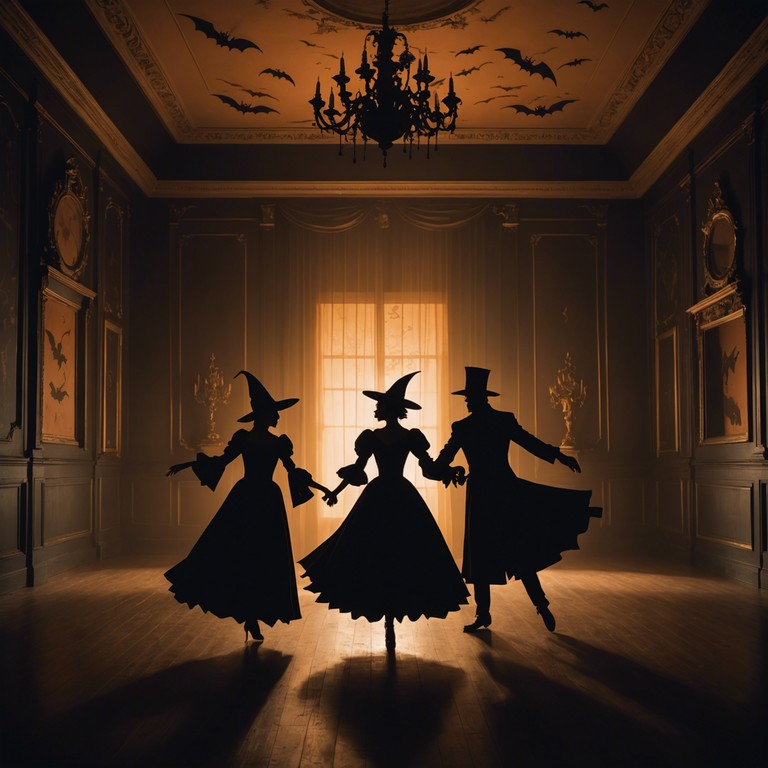 A chilling yet thrilling dance pop track fusing ghostly melodies and heart pumping rhythms. Perfect for a halloween party or a macabre themed event. The music carries underlying tones of mystery and danger while maintaining a danceable groove, evoking images of a spectral ballroom filled with dancing shadows. Creepy electronic sounds seamlessly blend with vibrant pop synths, creating a surreal experience.