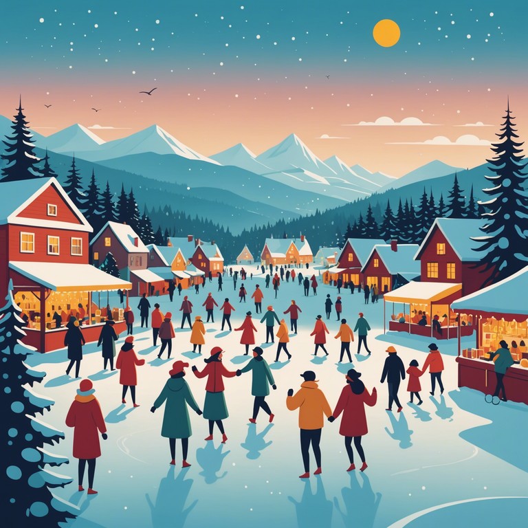 This instrumental track encapsulates the spirit of the holidays with a vibrant, energetic melody and rhythmic undercurrents that evoke images of joyous winter celebrations. Feature a distinct xylophone sound accompanied by string instruments to create a warm, inviting atmosphere while maintaining an upbeat tempo.