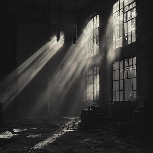 A haunting instrumental piece that blends gritty industrial sounds with melancholic rock melodies, taking the listener on a journey through deserted factory halls and echoing steel corridors, embodying a profound sense of isolation and longing