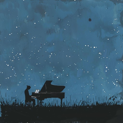 A soft and smooth jazz piece with gentle piano melodies and delicate strings, stirring deep emotional reflections under the quiet night sky, capturing the essence of solitude and introspection.