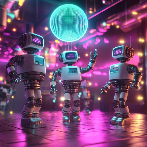 Experience an electric dance party where joyful funky beats and lively synth melodies come together to create an irresistible, futuristic dance vibe. This playful, synthesized track radiates exuberance and whimsical energy, ensuring an unforgettable novelty disco experience