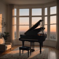 elegant piano melodies fill the silence