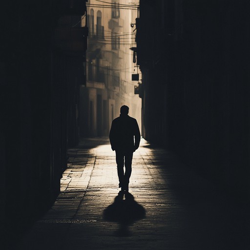 An instrumental featuring pulsing beats and haunting melodies creating a mysterious and suspenseful atmosphere.