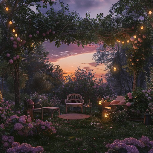 A beautiful blend of gentle but melodious swing tunes featuring smooth rhythm and elegant harmonies, perfect for a relaxing summer night. This piece employs a soft piano backdrop with great attention to maintaining a calm and soothing atmosphere, enhanced by light percussion and delicate brass accents.