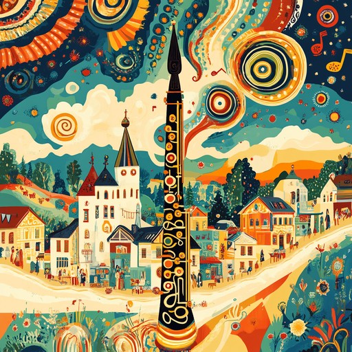 This instrumental klezmer piece powerfully captures the essence of eastern european jewish musical traditions, blending energetic rhythms with soulful melodies. The song invokes images of lively dances in the shtetls, resonating with themes of joy, resilience, and cultural heritage. The dynamic interplay of the clarinet creates an uplifting and moving experience that connects listeners to the ancestral spirit.