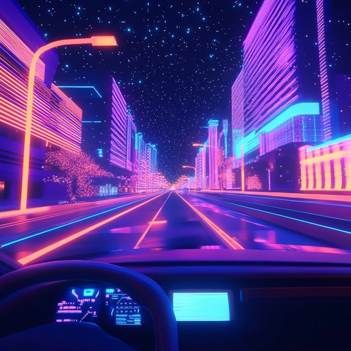 Step into a world of dreamy night illumination with vibrant synth rhythms that energize and soothe. This chillwave track is infused with nostalgic melodies, perfect for cruising through neon lit streets under a starlit sky.