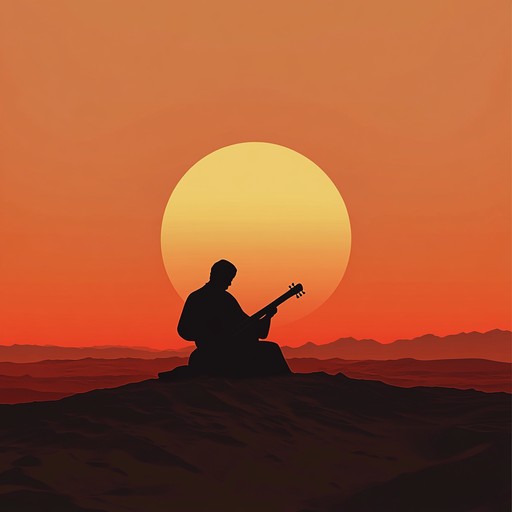 An instrumental piece capturing the longing and beauty of middle eastern deserts, using traditional melodies to evoke deep nostalgia.