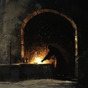 metallic symphony in an ancient forge