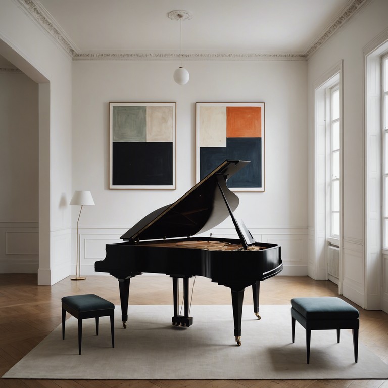 A serene blend of traditional baroque harpsichord playing softly merged with subtle modern jazz elements, creating a peaceful background or a sophisticated atmosphere for reflection.