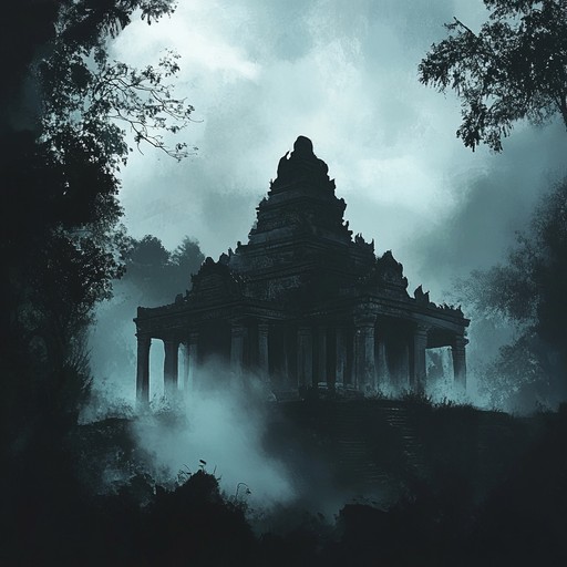 An instrumental track combining haunting erhu melodies with ambient sounds to create an eerie, otherworldly atmosphere that evokes forgotten memories and uncharted realms