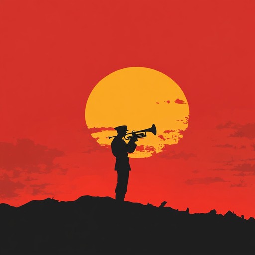 On a quiet night before the storm, the trumpet's soulful cry resonates, blending the regimented beat of a military march with sultry, yearning melodies. This instrumental track captures the tension and discipline of military life, intertwined with the deep, smoldering passion of unspoken love.