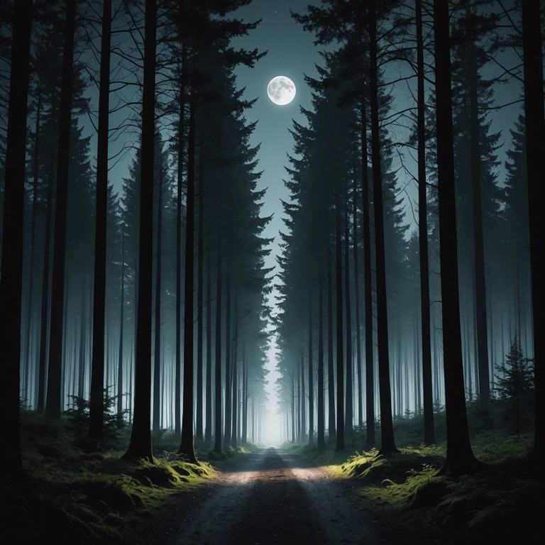 Imagine a meandering path under a moonlit sky, the music narrates an enchanted stroll through mystical forest trails. The melody intertwines with the night's whispering winds, crafting an atmosphere of gentle mystery and playfulness.