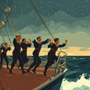 an energetic melody embodying russian sailors' spirit at sea