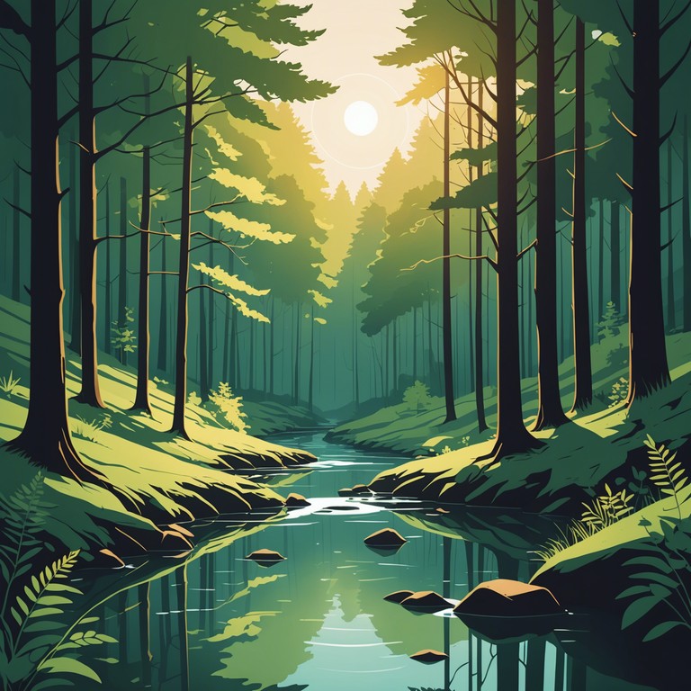 This serene piece captures the essence of a peaceful stream, blending soft instrumental sounds that evoke a sense of tranquility and harmony. The music flows like water, weaving through moments of stillness and gently bubbling brooks.