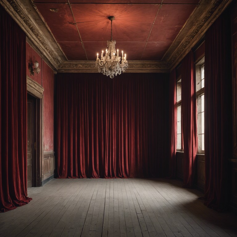 Imagine a dusty, forgotten cabaret hall, where the ghostly echoes of past performances linger in the air. An accordion plays slowly, its mournfully sweet sounds summoning images of faded velvet curtains and whispers of a bygone glamorous era.