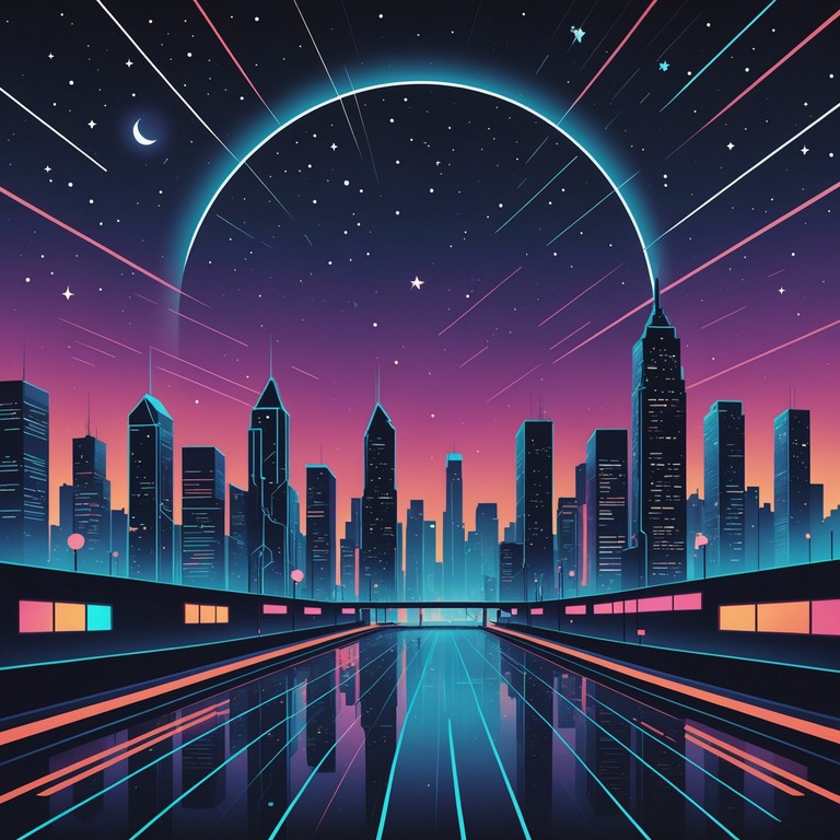 A powerful melody that carries you across the stars with an infectious beat that keeps you moving, blending classic and modern synthwave elements for a track that both nostalgically nods to the past and propels into the future.